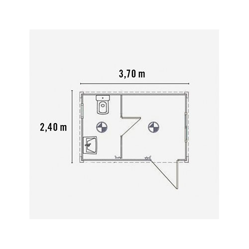 Lloguer caseta 2,40 x 3,70m amb bany accés exterior