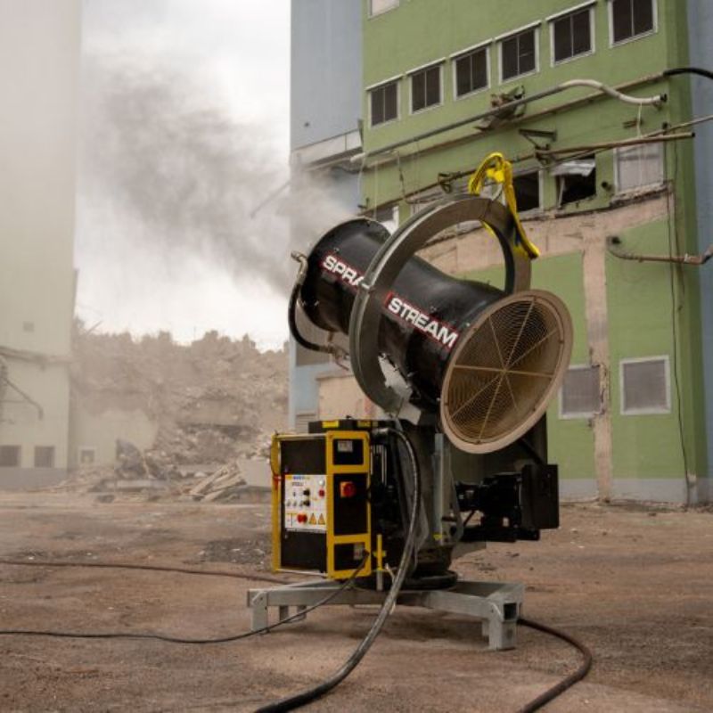 como purificar el aire en obras y construccion